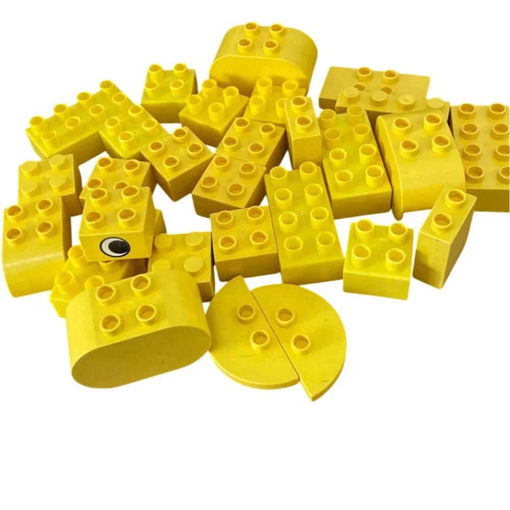 LEGO Duplo Mixed Bulk Brick Lot 125+ Pcs Building Blocks People Doors Windows